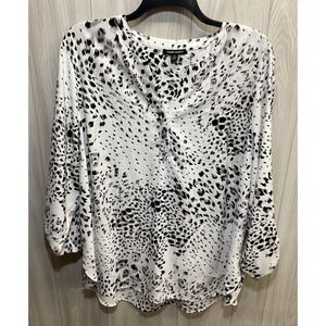 HILARY RADLEY Women's (Size‎ 3X) Long Sleeve V-Neck Shirt 100% Polyester